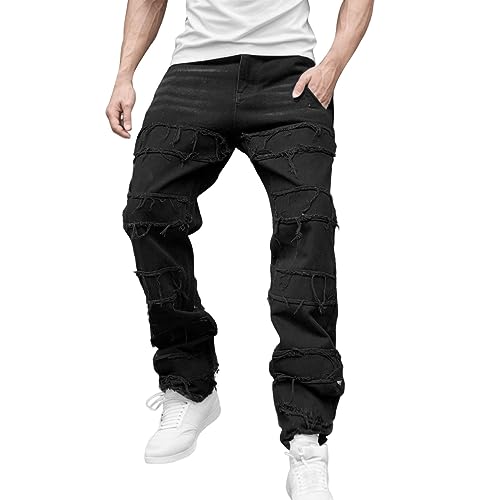 Jean hip-hop droit et stretch pour homme style Y2k