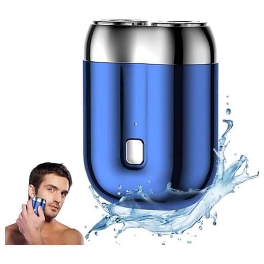 2025 Neu Tragbarer Mini Rasierer Elektrischer, IPX7 Wasserdichter Multifunktionaler Mini Trockenrasierer Herren Elektrisch, Kapsel Rasierer Zakscheerapparaat, Tiefenreinigung Shaver Men (Blau)