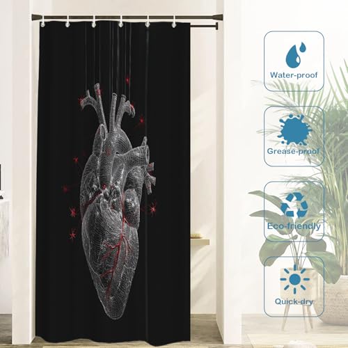 Rideau de douche araignée Batmerry polyester 182x91 cm imperméable - 4