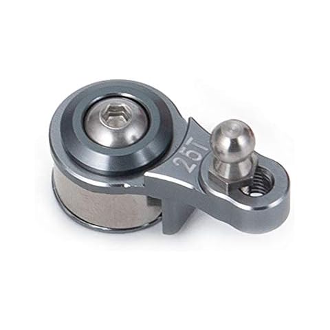LAFEINA Aluminum Alloy 25T Adjustable Damping Servo Arm for 1/10 RC Crawler Car Traxxas TRX4 TRX6 Upgrade Parts (Titanium) Cover
