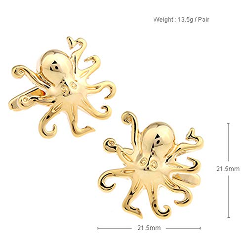 Mancuernillas para hombre Daesar color dorado miniatura 5