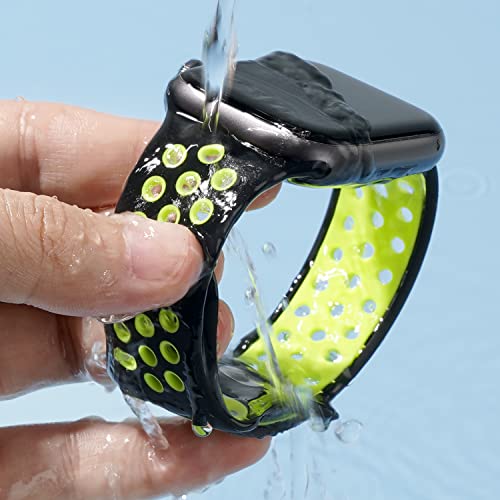 4 Pack Sport Bands Compatible With Apple Watch Band 38Mm 40Mm 41Mm 42Mm 44Mm 45Mm 49Mm For Men Women, Soft Silicone Strap Breathable Replacement Band For Iwatch Series 8 7 6 5 4 3 2 1 Se/Ultra, Nike+ #TOP2