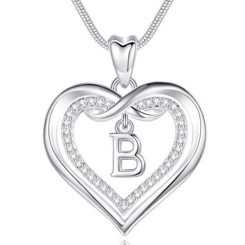💖Materiale e dimensioni💖 Le collane con ciondolo iniziale per donna sono realizzate in rame di alta qualità, placcato argento, nessun danno alla pelle, adatto alla maggior parte delle persone. Dimensioni del pendente: 0,9 