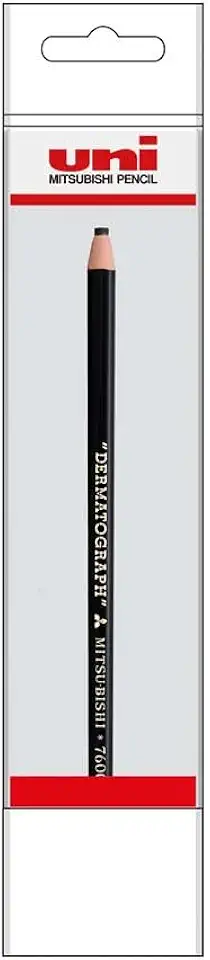 Lapis Dermatográfico 7600, Uni-ball, Preto, Blister com 1 unidade