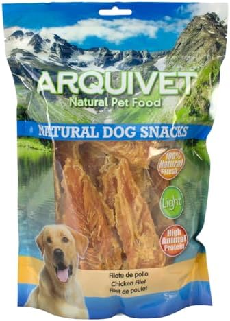 Arquivet, Filete de pollo, Snacks naturales para perros, Natural Dog Snacks, Chuches para perros, Golosinas naturales para mascotas, Mejores snacks para perro, 1kg