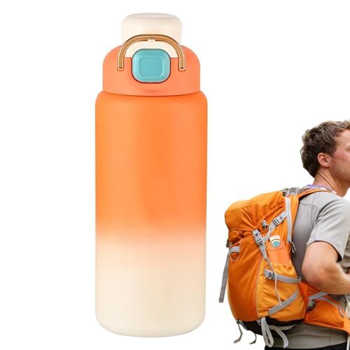 保温水筒 - 650ml ストロー付き水筒,大容量旅行用水筒 | 子供用 学校用 女子用 男性用 ジム用 カフェ用 女性用 スポーツ用 旅行用 アウトドア用