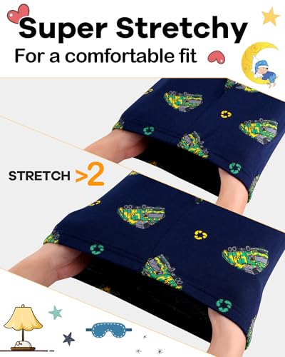 Image of DAUGHTER QUEEN Boys Pajamas 4 Pieces Long Set 100% Cotton Sleepwear Size 18 Months-12 Years