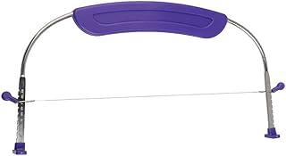 Coupe-gâteau de cuisine, niveleur de coupe-gâteau en acier inoxydable violet avec accessoire d'outil de cuisson à l'échelle