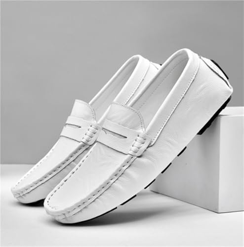 Men's Loafers Lightweight Simple Vegan Leather Slip Resistant Comfortable Flat Heel Wedding Outdoor Slip-on4