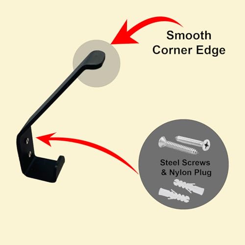 Image of L3 MODZ Wall-Mountable Helmet Holder - Sturdy Metal Helmet Hanger for Motorcycle, Gloves, Jacket, Backpacks wall Hanger (Pack of 1)