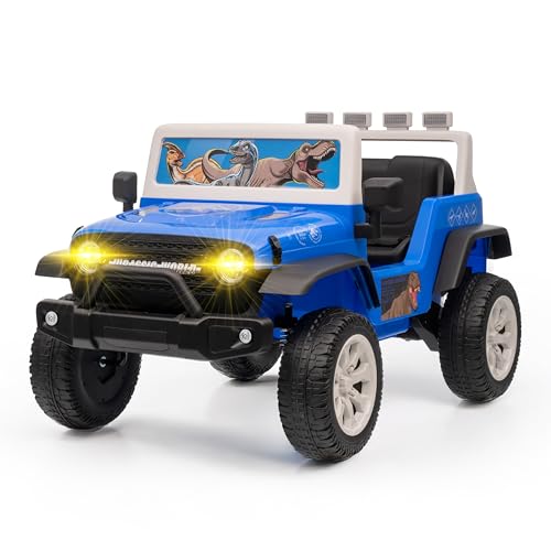 Image of Jurassic - 12V Kids Ride-On Jeep with Rechargeable Battery and LED