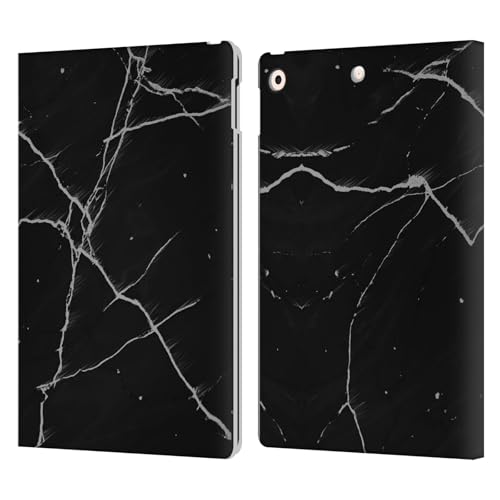 Étui portefeuille en cuir iPad 10.2 pour protéger des rayures avec le style noir marbre