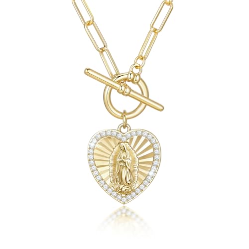 Gold Virgen de Guadalupe Necklace