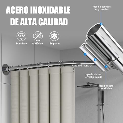 Opiniones de Cortinero para Baño en Escuadra Walmart de esta semana. 2 Imagen adicional