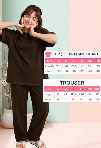 Image of My Swag Womens Printed Nightwear Set | Printed T-Shirt & Lower Set for Womens&Girls