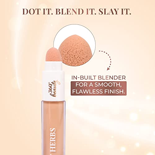 Just Herbs Concealer for Face Makeup With Liquorice Root Dewy Finish, Full Coverage Ultra Blendable Dark Circle Spot Brightning and Correcting Concealer 6ml - Image 7