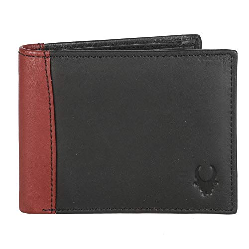 Image of WildHorn� RFID Protected Genuine High Quality Mens New Leather Wallet (New Black Nappa 3)