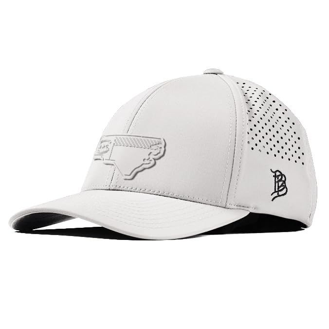 Branded Bills North Carolina Stealth PVC Curved Performance, Adjustable Velcro, Lightweight, Comfortable Baseball Cap
