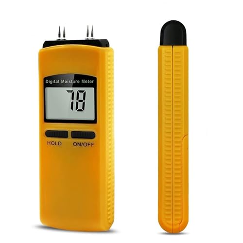 Digitaler Holzfeuchtemessgerät Feuchtigkeitssensor und Schimmeldetektor, digitaler Feuchtigkeitssensor für Holz, Brennholz, Ziegel, Papier, Gips, Trockenbau, Boden Cover