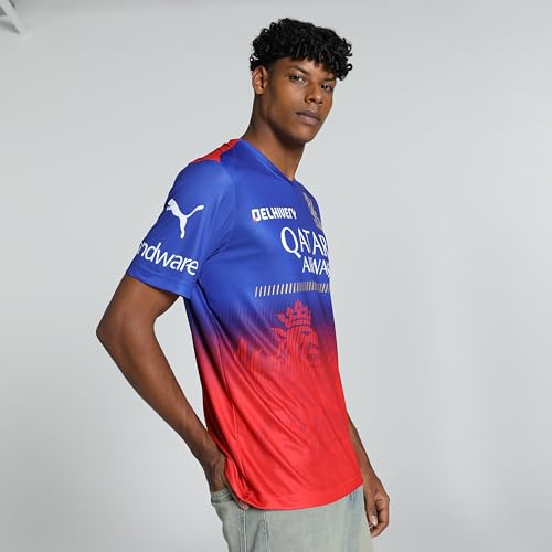 Puma Polyester Men's Printed Regular Fit T-Shirt (781675_Surf The Web-for All Time Red, Small