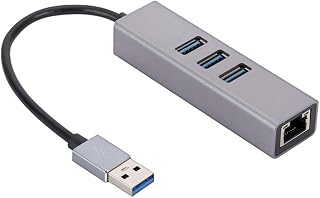 YANHUNING Aluminum Alloy USB Gigabit Network Card 3 Port 3.0 HUB USB to RJ45 Gigabit Network Card Ethernet Adapter