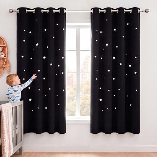 NICETOWN Star Curtains For Kids Room