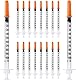 100 x 1 ml/cc Plastiktube 30G (0,3 x 12,7mm), Mehrzweck-Messwerkzeuge, Laborzubehör, Einzeln verpackt (30G 1/2)