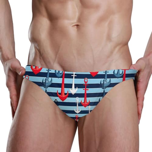 Anchor Swim Briefs for Men Swimsuit Bikini Swimwear S B04029574
