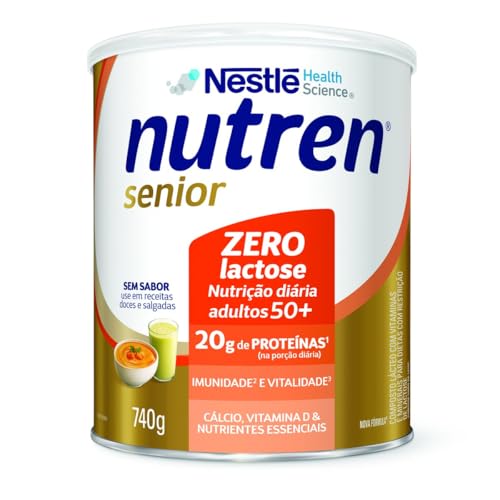 Nutren Complemento Alimentar Senior Sem Sabor Zero Lactose 740G