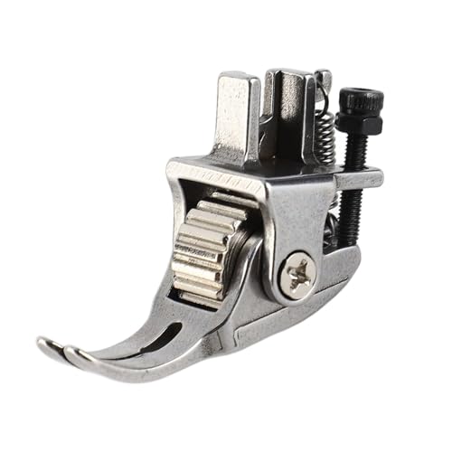 Zerodis Adjustable Roller Presser Foot for Thick Fabric & Leather, Snap On Low Shank Adapter, Compatible