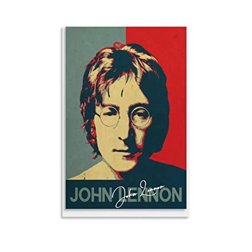 Peintures sur Toile John Lennon Pictures for Bedroom Gifts Decor for Men Women 60 * 90cm sans Cadre - Les Beatles, Paul McCartney, John Lennon, RIngo Starr, George Harrison Peintures sur Toile John Lennon Pictures for Bedroom Gifts Decor for Men Women 60 * 90cm sans Cadre
