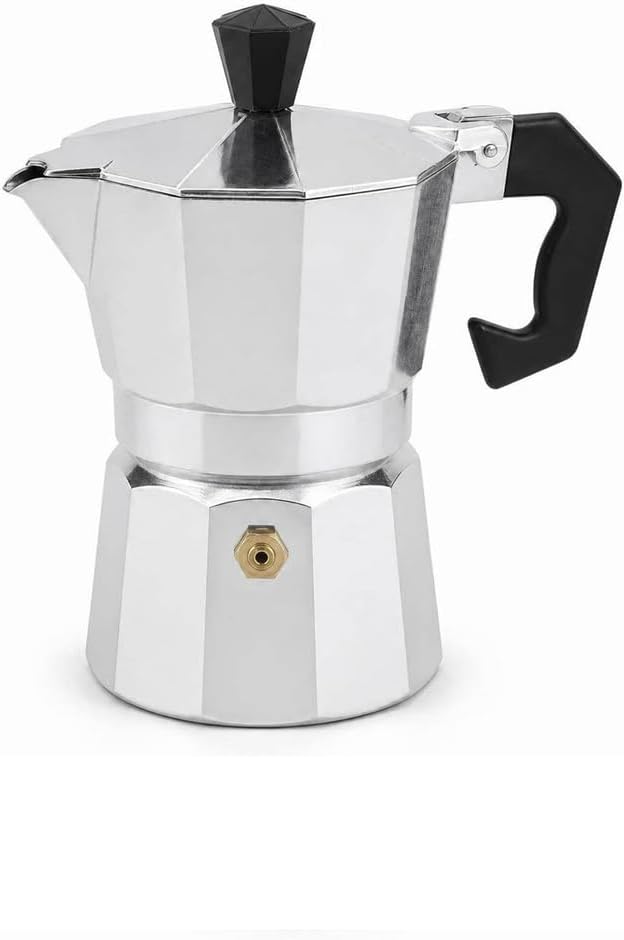 Single Cup Stovetop Moka Pot & Cuban Coffee Maker for Travel/Gas/Electric