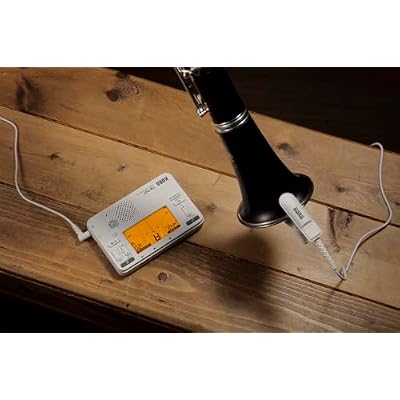 Korg TM-70T Tuner and Metronome w/ Sound Out Mode, Transpose Mode, and Chromatic Mode - White