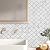 3 Inch Arabesque Pattern Glazed Porcelain Mosaic Wall Floor Tile with Carrara White Grey Marble Look for Flooring, Kitchen Backsplash, Bathroom Shower (5 Sheets)