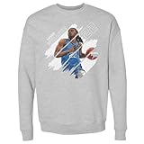 500 LEVEL Cason Wallace Sweatshirt (Crew Sweatshirt, Large, Heather Gray) - Cason Wallace Oklahoma City Stripes WHT