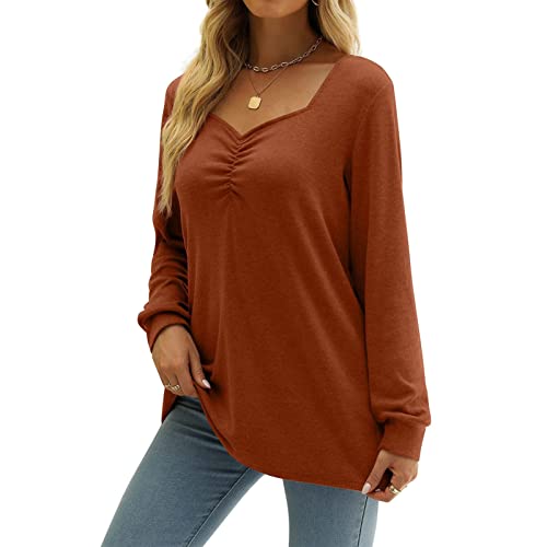 Camisas de Mangas Compridas, Tops de Mangas Compridas, Tecido Respirável Macio Plissado, Confortável