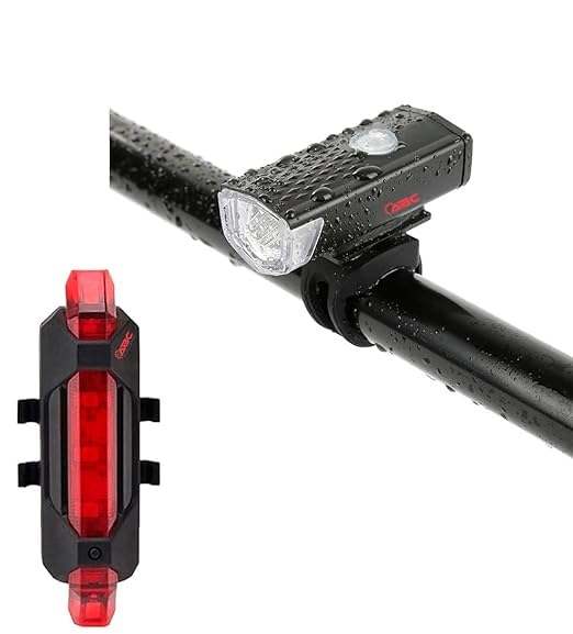 SS Bikes Combo of Rechargeable Head Cycle Light and Cycle Tail Light