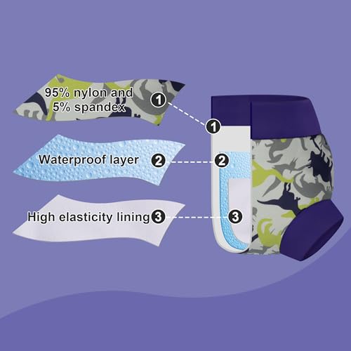 Image of BIG ELEPHANT Baby Swim Diapers 3-Pack, Reusable Swimming Diapers