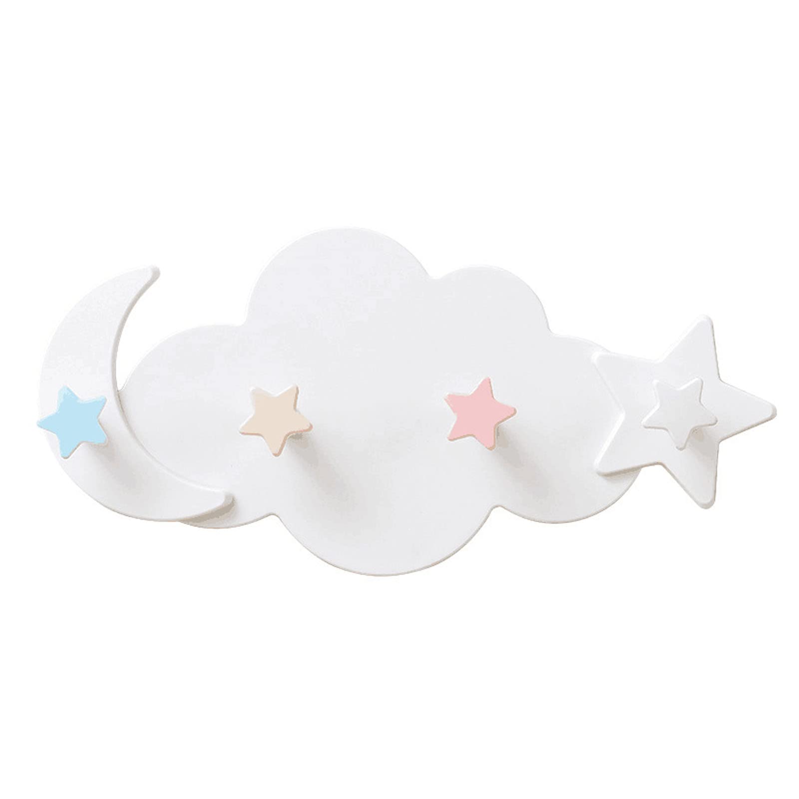 KerYuuryeeng Self Adhesive Hook Clouds Stars Shape Wall Hook No Trace Viscose Coat Hook for Bathroom Kitchen Home Door