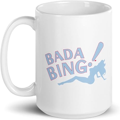 HBO Shop Sopranos Bada Bing - Taza blanca de 15 onzas