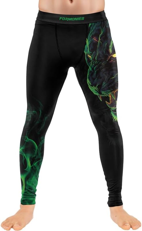 Predators Jiu Jitsu Compression Spats Men's Legging for Sports MMA BJJ Workout Wrestling