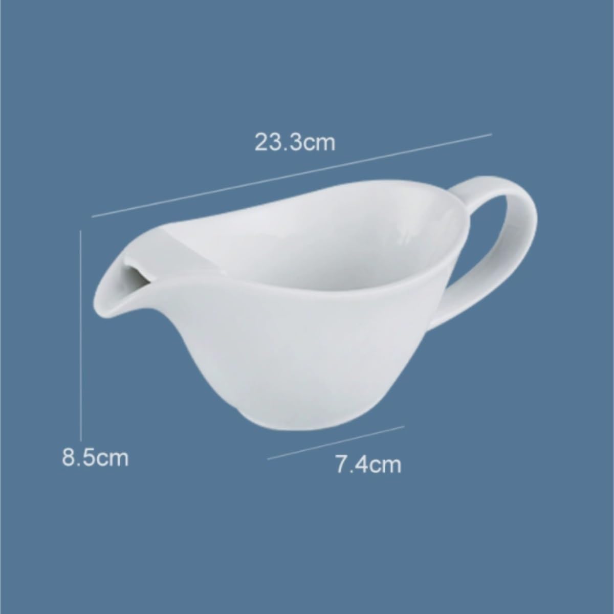 Keramik-Sauciere für Saucen & O – Küchen-Fetttrenner, Suppen- und Bratensaucenspender (23,3 x 8,5 cm) – unverzichtbares Kochwerkzeug für Hobbyköche
