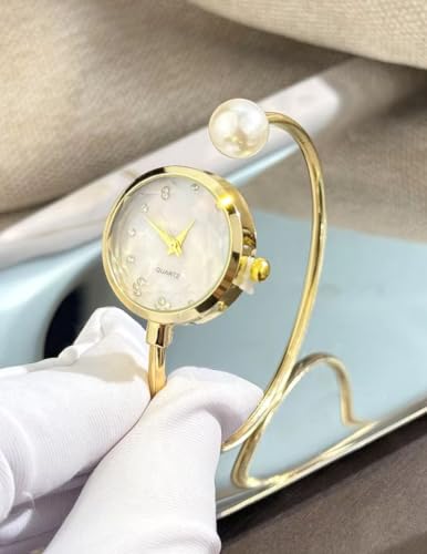 Image of Pearl end Watch with Cuff Bracelet (280)