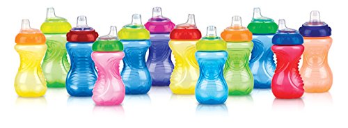 Nuby No-Spill Easy Grip Cup, 10 Ounce, Colors May Vary, 1 Pack