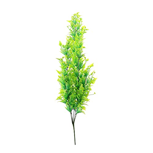Image of Foliyaj Artificial Green Flower Leaf Vine with Metal Wall Stand | Decoration Items for Living Room | Creeper for Wall Decor (Length 70 cm + 1 Metal Wall Stand)