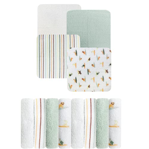 Image of MODERN BABY Washcloths Set for Baby Boys 8 Pack Soft Reusable Wash Clothes Face Towels for Newborns Babies & Toddlers, Surf Dog