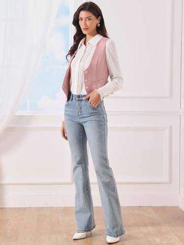 Chaleco rosa para mujer jacquard soluciona looks aburridos con botones vintage 3