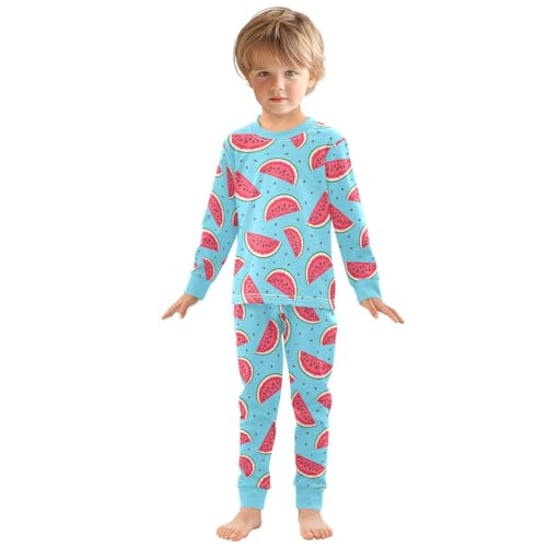 Watermelon Pajamas Long Sleeve Sleepwear 2-Piece Pajama Set3
