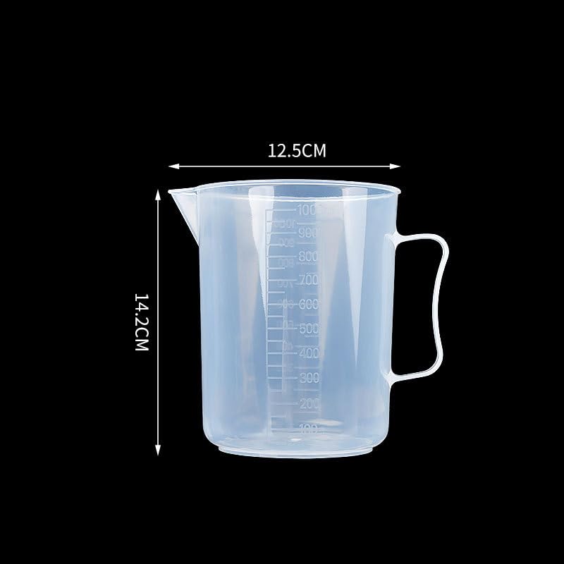 Vaso medidor de resina 1000 ml plástico silicona miniatura 2