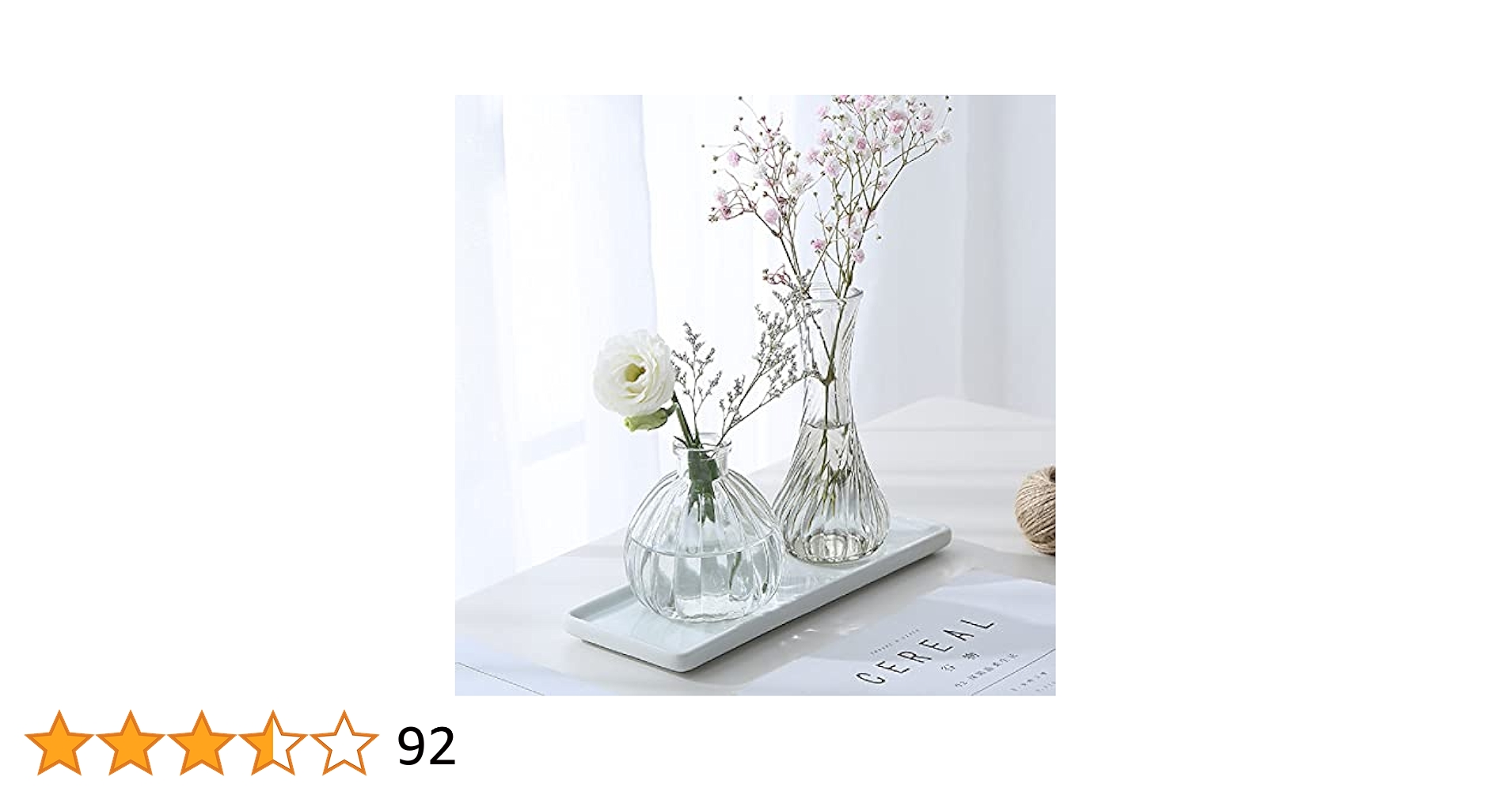 Amazon.co.jp: 花瓶 北欧 水栽培 3つセットガラス 花器 小の